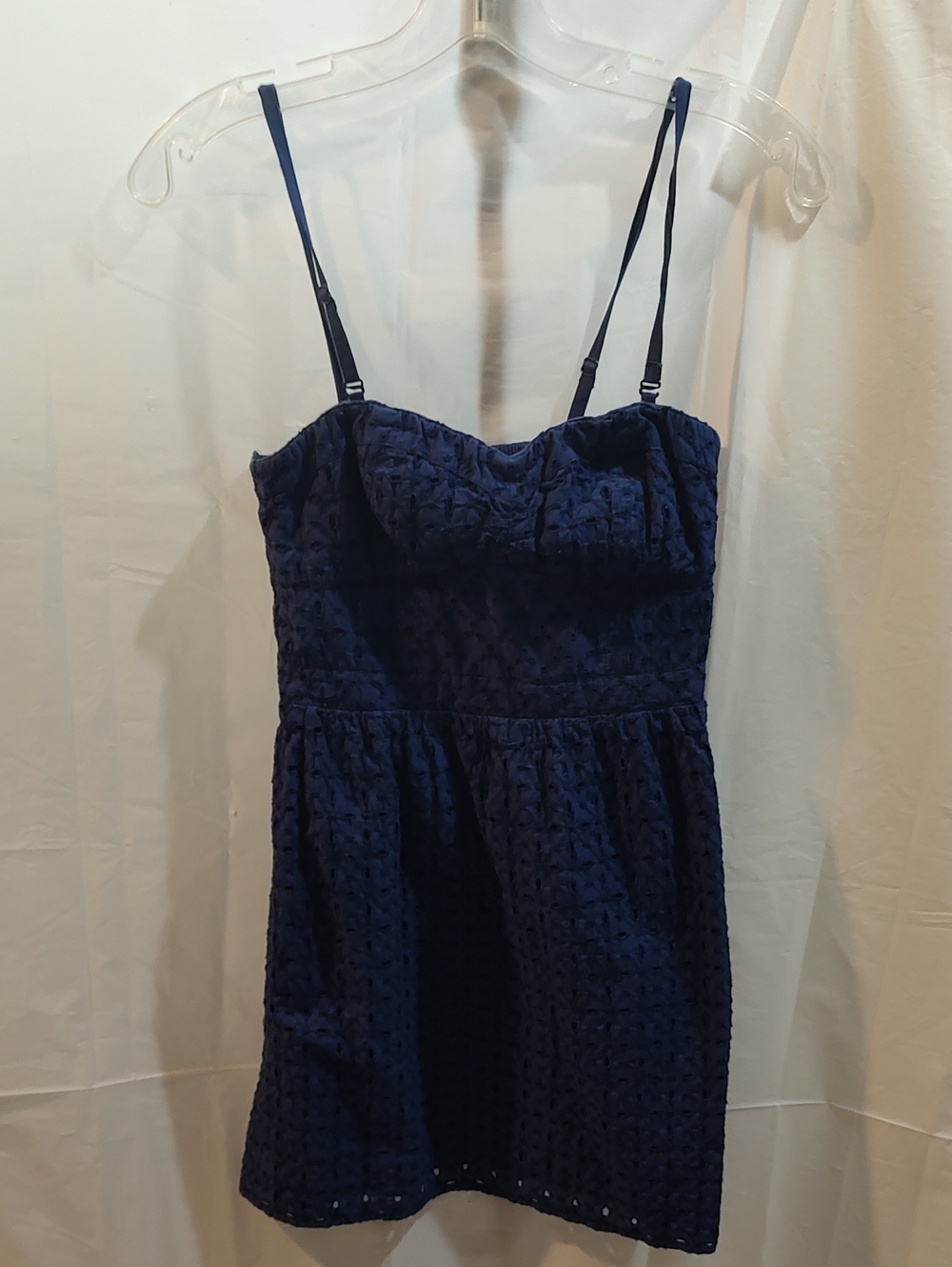 Youth Navy Eyelet Spaghetti Strap Sundress Size 0